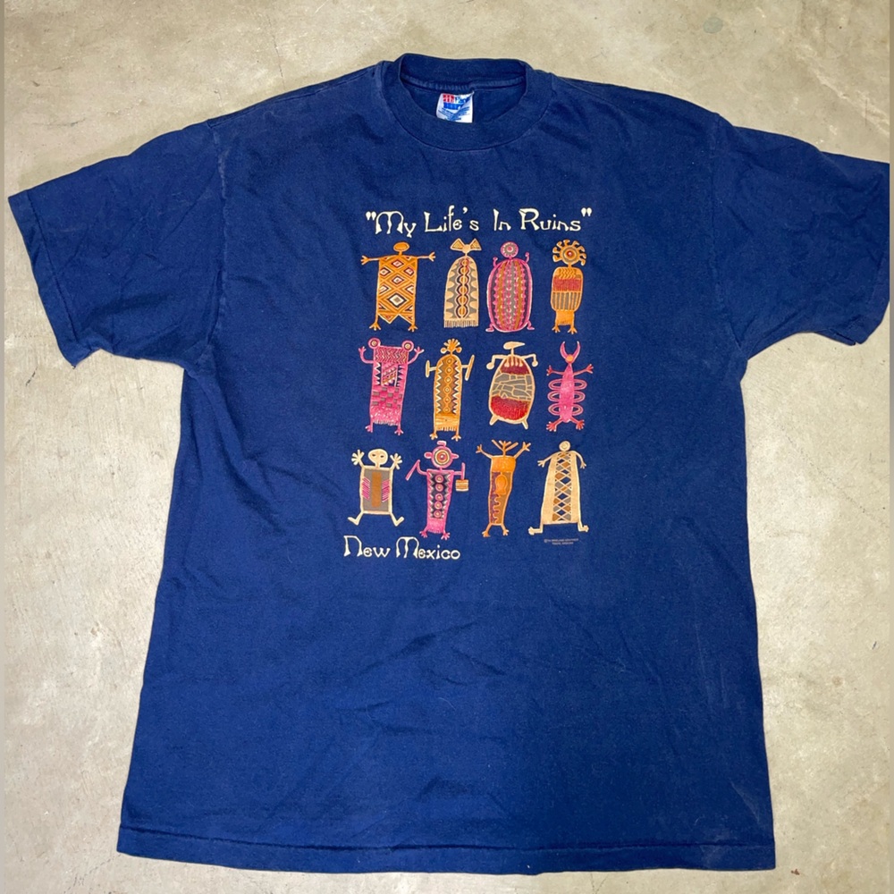 Vintage 90s “My life’s in ruins” Native New Mexico Single Stitch Tee